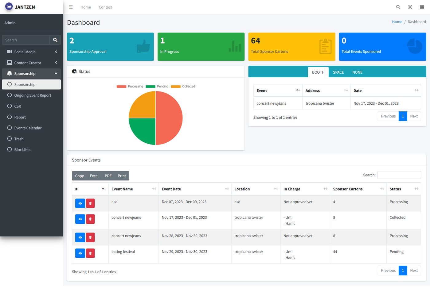 Sponsorship CRM
